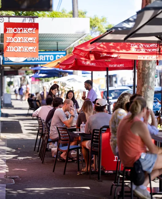 Outdoor dining on Darby Street, Newcastle